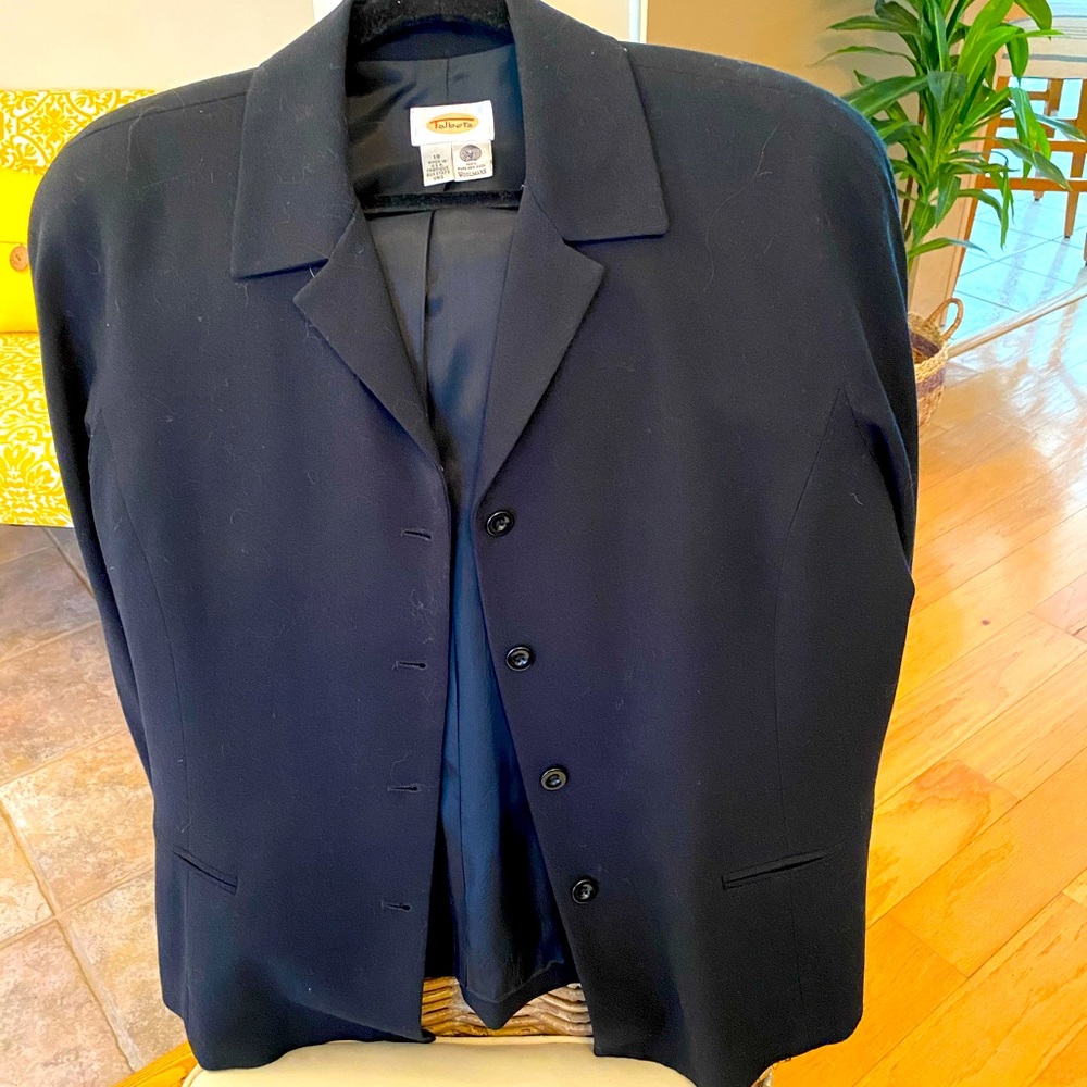 Black Wool Talbots Blazer 18